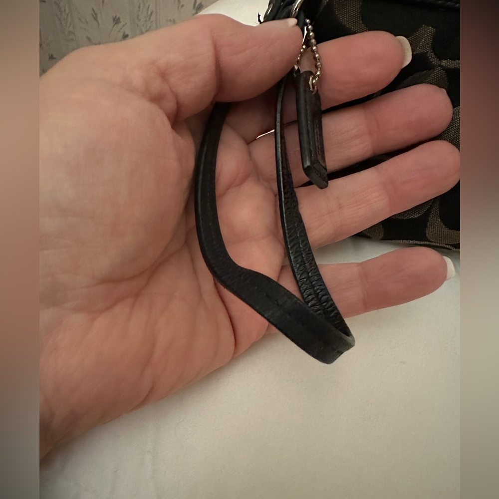 Coach Monogram Black and Pewter Wristlet - Picture 13 of 15